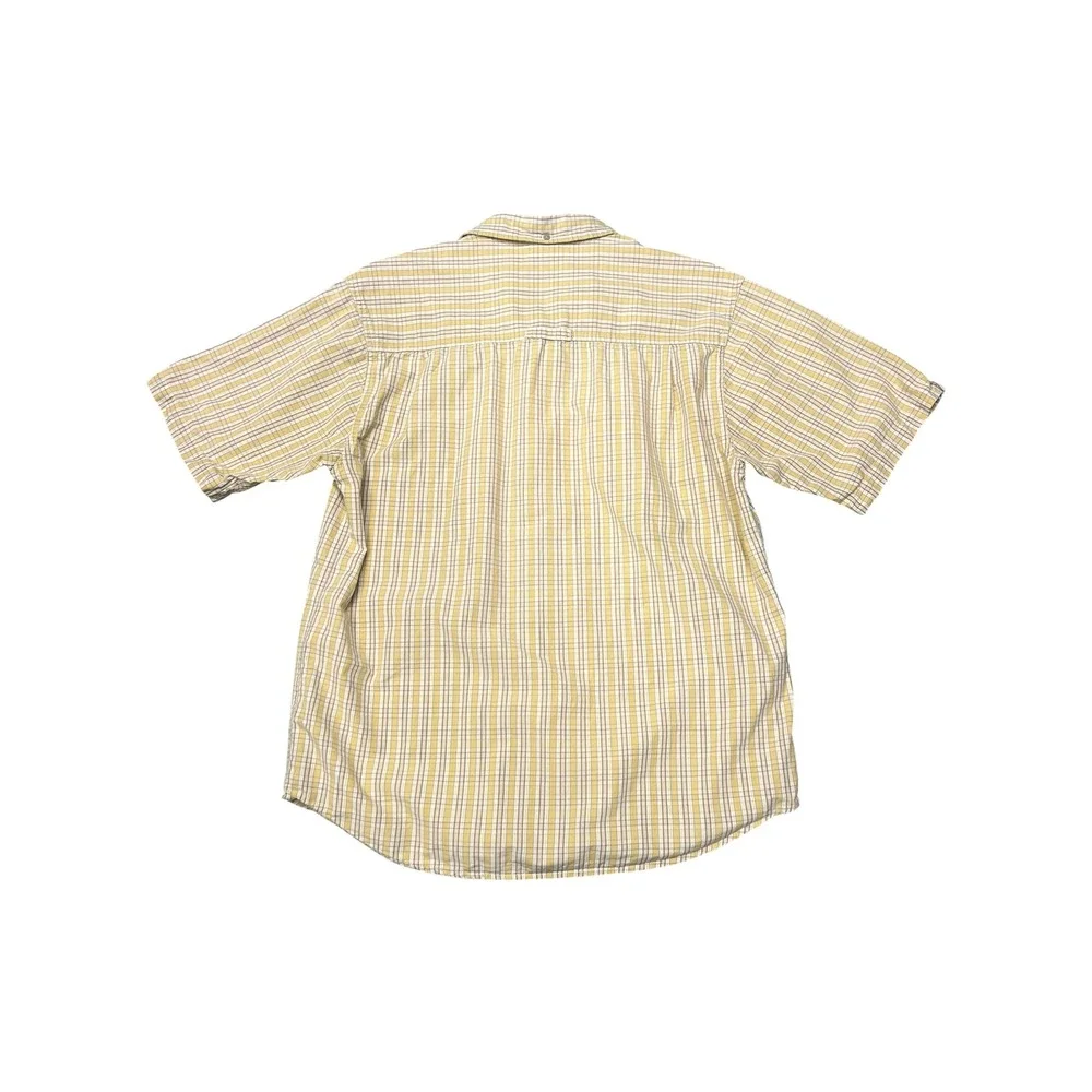 The North Face A5 Series Mens Medium Striped Button Up Shirt Short Sleeve Cotton